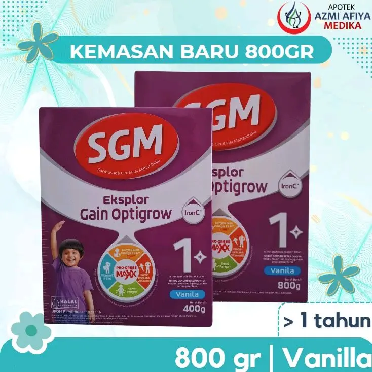 SGM Eksplor Gain Optigrow 1+ 800gr Susu Anak 5