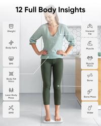 Gambar Eufy Weighing Scales for Body Weight, Digital Bathroom Scales with Bluetooth, Body Fat Scales, 12 Measurements, Weight/Body Fat/BMI, Fitness Body Composition Analysis, Black, lbs/kg, Smart Scale A1 - T9120 - White dari Anker Indonesia Kota Administrasi Jakarta Utara 4 Tokopedia