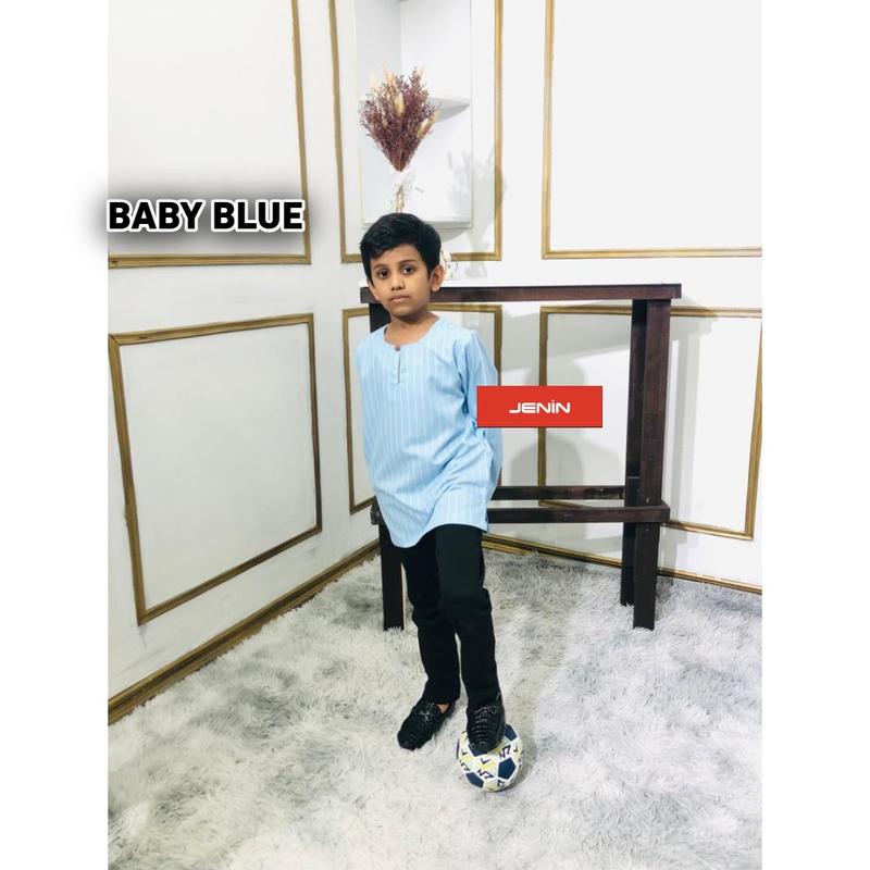 Product Introduction of Kurta Budak Lelaki Teluk Belanga Men Kurta Murah Cotton Kurta Lengan Panjang Koleksi Jenin boy Muslim Wear Baju Raya 2024 7