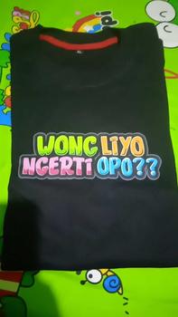 Product Review of Kaos kata kata Wong Liyo Ngerti Opo Baju Katun New Free Sticker from o**a d**i 0