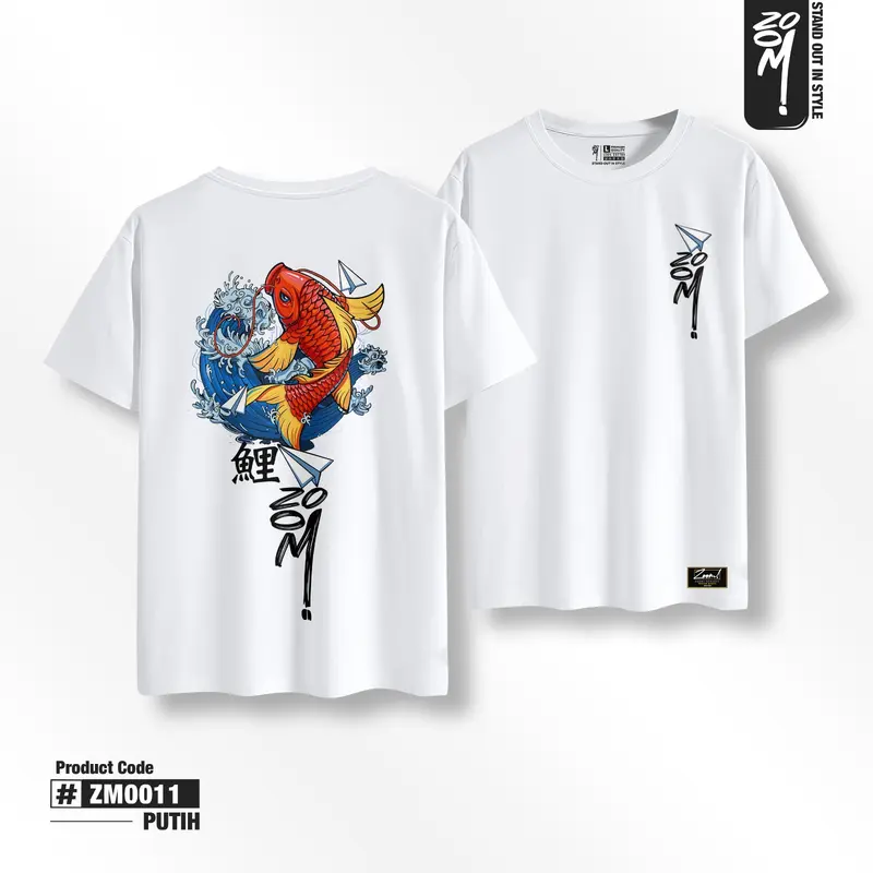 Kaos Distro Outfit By ZOOM Kualitas Premium Atasan Baju Pria Nyaman ZM0011 Combed Digital 1