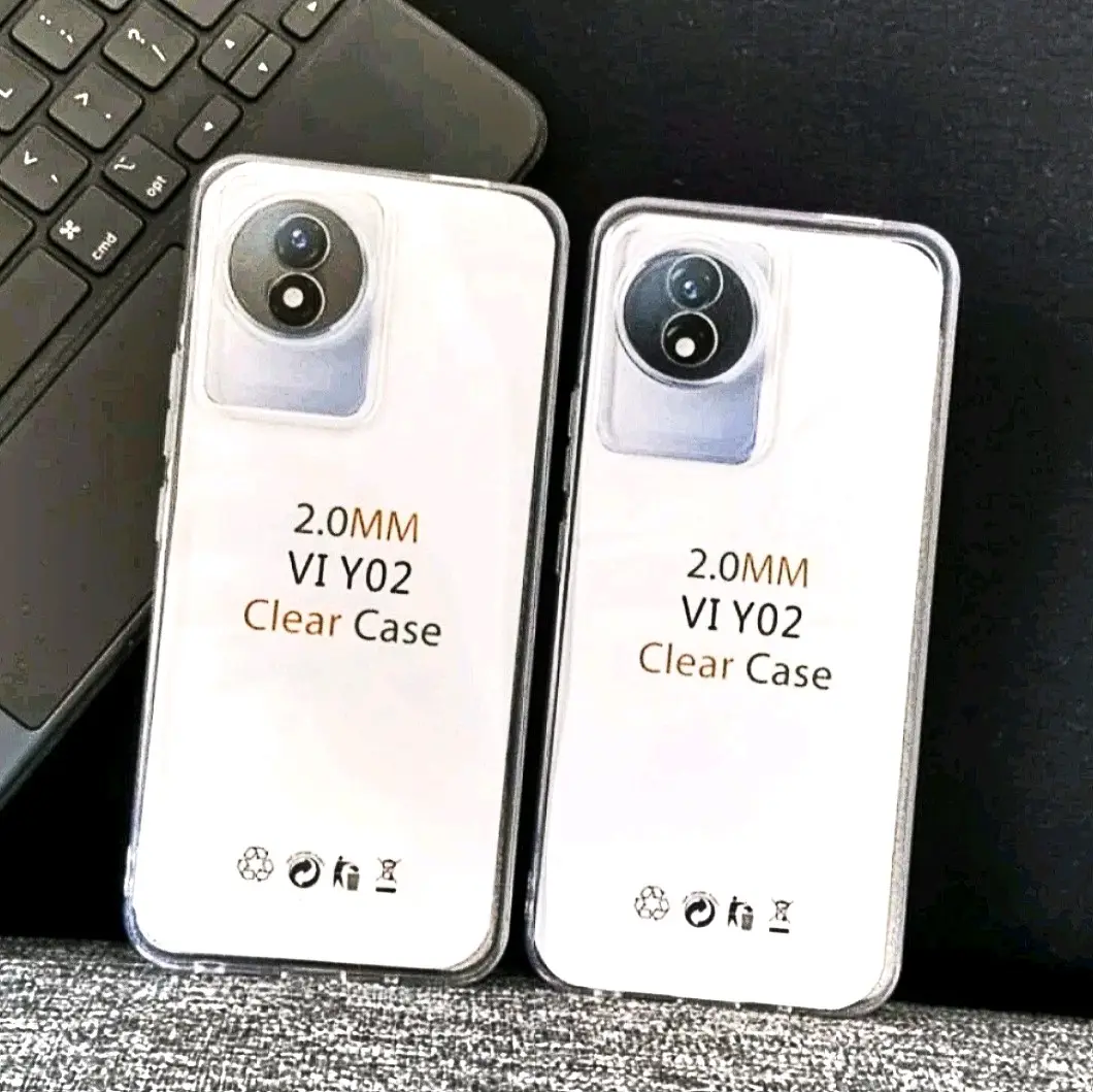Softcase Clear Original Vi Y02 Y02T Y11 2023 Y27 4G 2023 Y75 5G Casing Pelindung Handphone Silicone Space Bahan Tebal Full Karet Tpu Transparan Bening