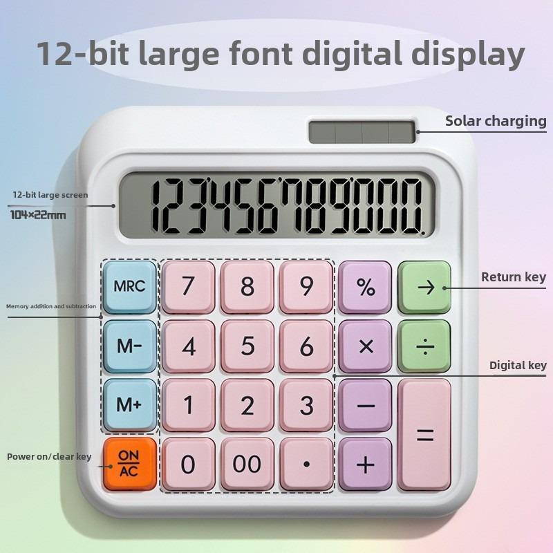 Product Introduction of Calculator Multi-color multi-function solar computer Student Finance Office calculator 10