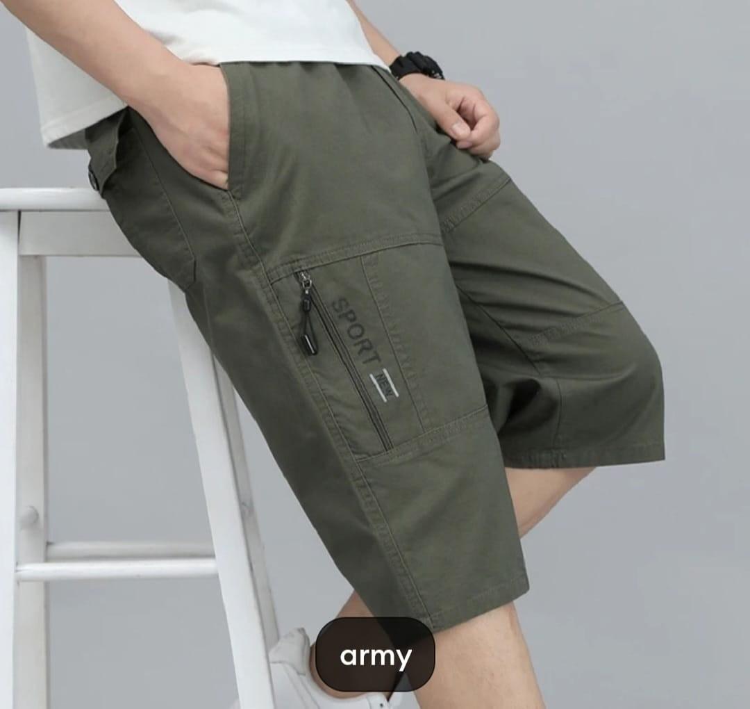 Celana Sirwal Premium Cargo Gabriel 7/8 Board Short untuk Pria - Hitam - Nyaman, Kantong - Katun, Twill - Ukuran L - Pendek, Kotak Casual celana  gombrong celana  pendek celana  pendek celana  pendek celana  sotong celana pendek mend celana  pendek 3⁄4