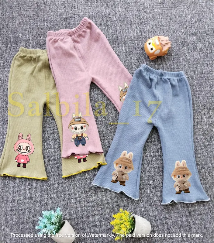 3 Pcs Celana Cutbray Karakter Anak perempuan Usia 1-10 Tahun Pakaian Bawahan Anak Perempuan 2