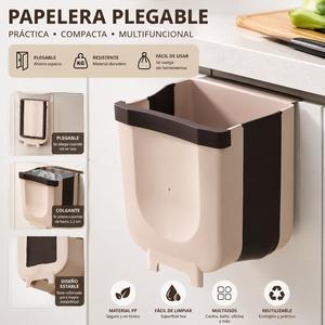 Cesto de basura plegable, super producto viral para tu cocina, puedes ponerlo en la puerta de tu fregadero