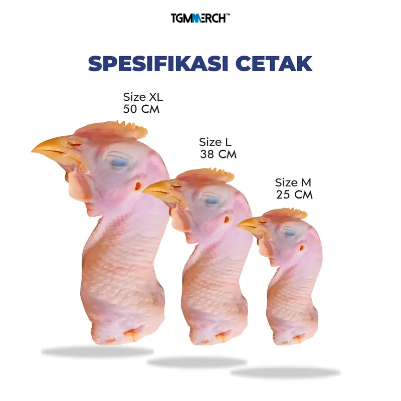 TGM MERCH - Bantal karakter Sayap Kepala Ayam 2