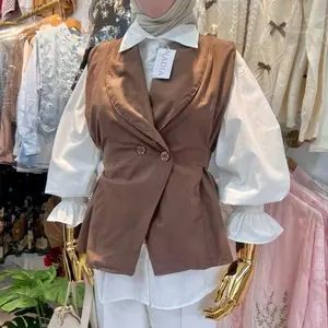 Gendis Blouse 2 in 1 (blouse + vest lepas pasang)