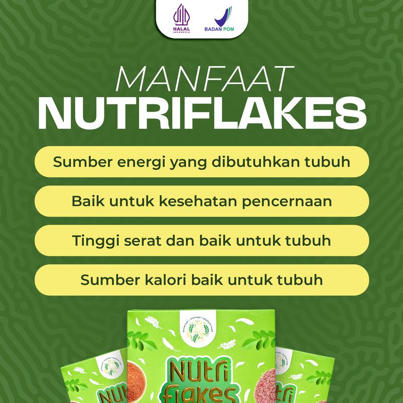 Nutriflakes Sereal Original dari Umbi Garut 5 Box (Isi 280/Box) - Tinggi Serat & Kandungan Gizi untuk Kesehatan Lambung - Bubuk, Drink 3