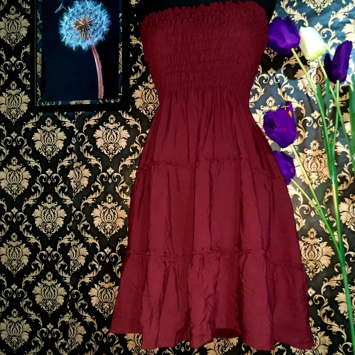DRESS KEMBEN SEXY/Top kemben kerut,for woman Wanita Casual Nyaman Rayon