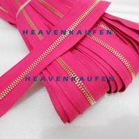 Gambar Resleting Zipper Longchain Meteran Pink Fanta - Gold Type Gigi Besi No 5 Harga Per Meter - pink fanta dari Heaven Kaufen Kota Malang 2 Tokopedia