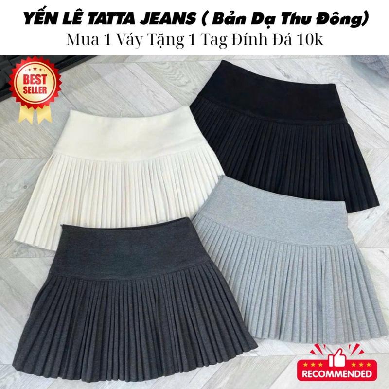 Hàng QCL1 Chân Váy Xếp Ly Dạ YENLE TATTA Cao Cấp Dày Dặn Tặng Tag Đá Cài Hàng QCCC đi học đi làm đi chơi đi thể thao #Pickleball #tenis chân váy xếp ly nữ ngắn màu xám ghi kem đen