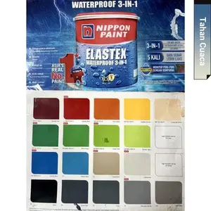 CAT ELASTEX WATERPROOF 3-IN-1/ANTI BOCOR UKURAN 4 KG ( WARNA READY )TERMURAH DAN TERPERCAYA