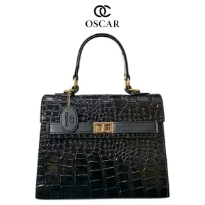 OSCAR Tas Cherry Croco Wanita model Handbag Sling Bag kekinian 1 ruang Tas simple cewek terbaru Tas kondangan Selempang