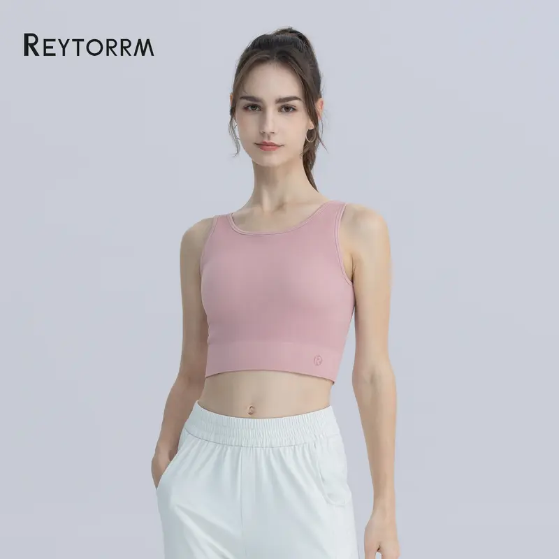 Reytorrm LYCRA Sport Bra Push Up BH Pakaian Olahraga Kekuatan Tinggi Shockproof Fitness Vest Running Yoga Bra.（WX020) 0