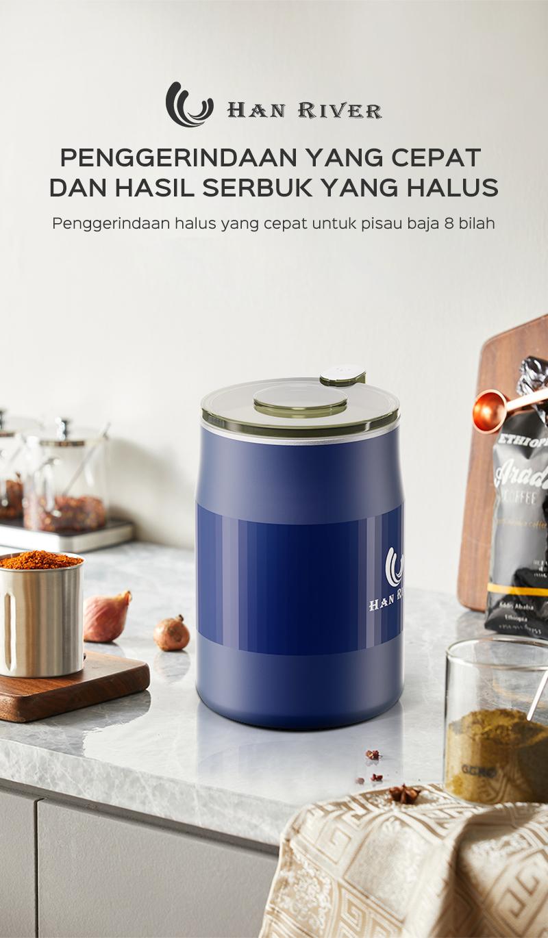 HAN RIVER Grinder Electric Coffee Grinder Blender Serbaguna Giling Biji Kopi Penggiling Kopi