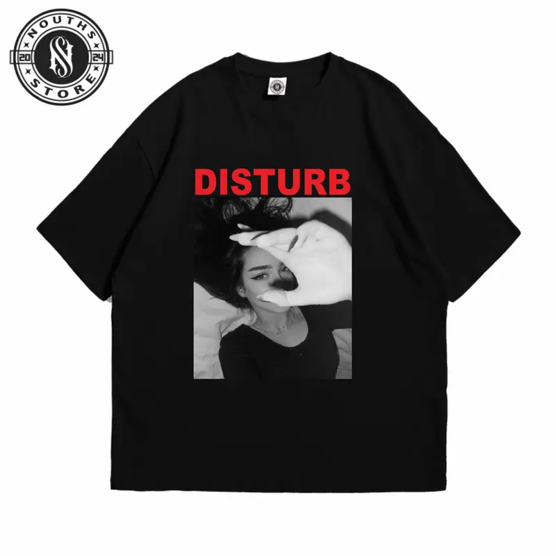 Tshirt Nouths Store  Girls Distrub Vintage   Kaos y2k  Music Hitam Putih Katun Combed 24s Atasan Baju 0