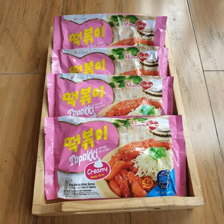 Mamasuka Topokki Korean Rice Cake Original , Creamy , Spicy 134 Gram Makanan Food 4