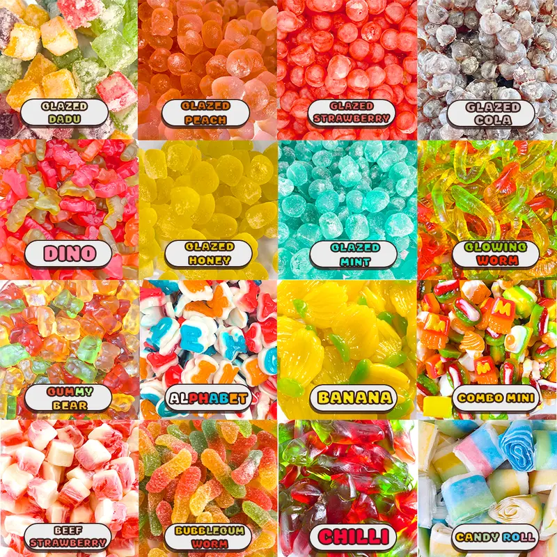 Magic Jellys - Permen Jelly Gummy 1kg Halal Cemilan Asem Manis Jeli Toples Yupi Mix Kiloan Candy Food Snack Makanan Jajanan Jeli 4