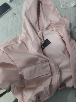 Product Review of #617 semi crop  hooded jacket for sun protection comfortable loose,wind breaker  and breathable fashionable and trendy cardigan jacket  semi crop, double lining  #617 from S**R 1
