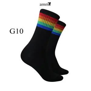 Kaos Kaki Oldschool Motif Series Rainbow No. G10 Casual Panjang