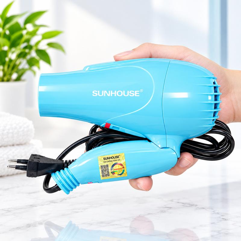 Máy Sấy Tóc Mini 650W Gấp Gọn – 2 Tốc Độ, 2 Mức Nhiệt, Nhỏ Gọn Tiện Mang Theo