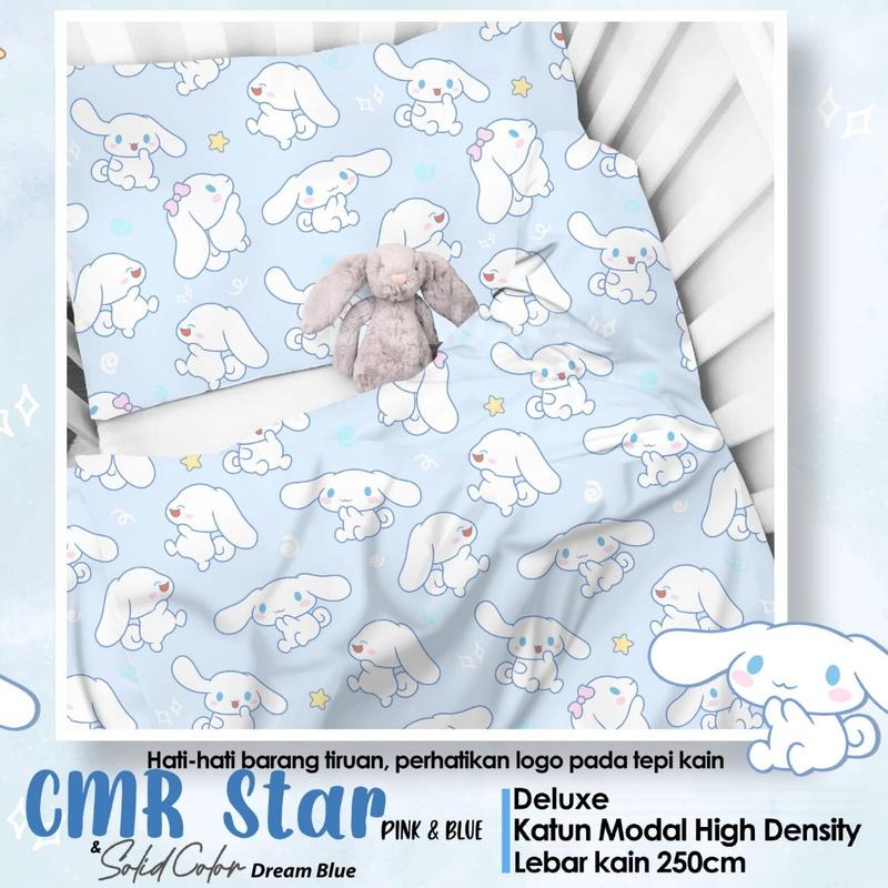 Sprei Gania Katun Lokal Cinnamoroll Super Adem Halus Tidak Berbulu 3