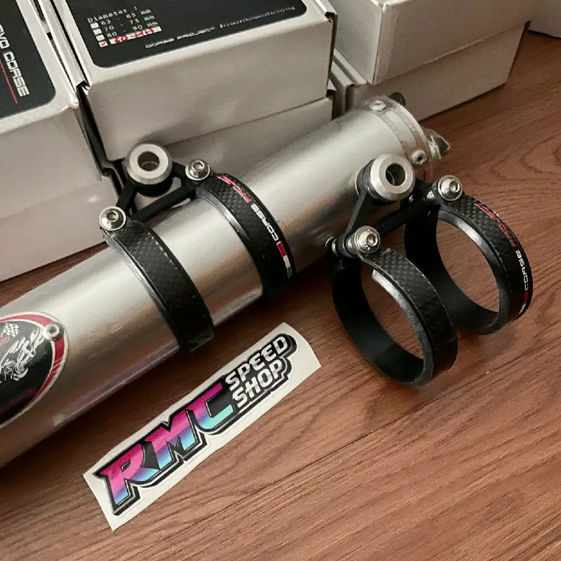 Klem Cilincer 2tak carbon tipe evo / klem knalpot 2tak carbon evo corse project 3