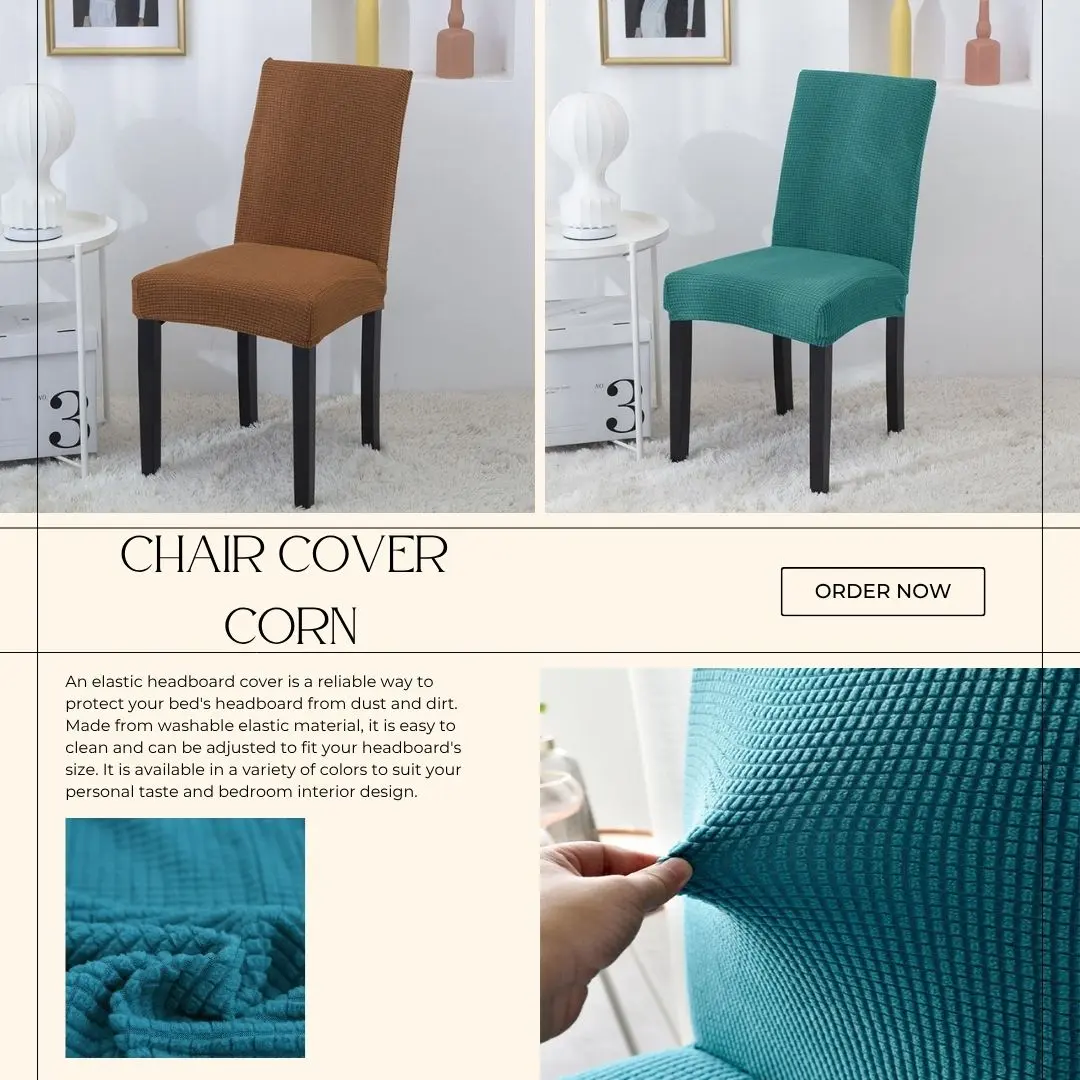 Chair Cover Corn / Penutup Sarung Kursi Makan Bangku Stretch Bertekstur