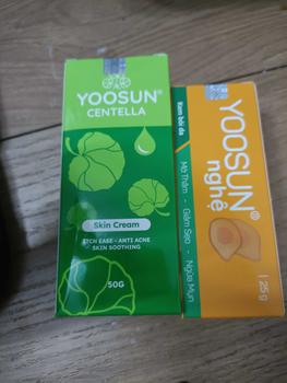 Product Review of Bộ đôi kem dưỡng làm dịu, mát da, giảm mẩn ngứa, ngừa mụn, liền sẹo YOOSUN Rau má, YOOSUN Nghệ 25gr/Tuýp from M**h 0