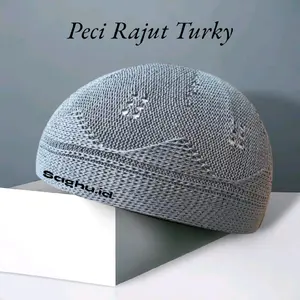 Peci Rajut turki handmade kopiah haji songkok shalat by saghu.id Dewasa Muslim
