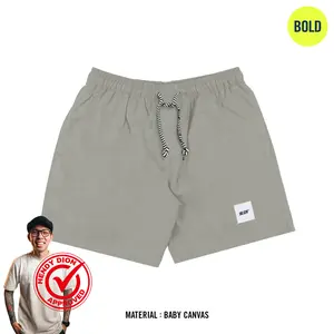 HOOLIGANS Boardshort Academica Bold - Stone Celana Pendek Shorts Santai Pria Casual