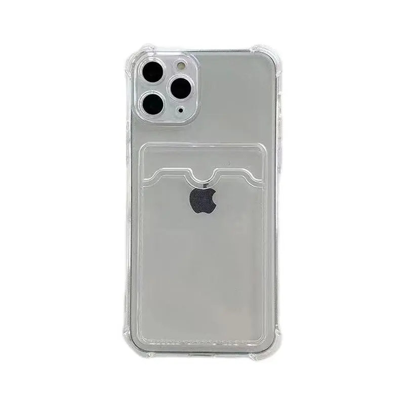Túi thẻ chống sốc, Ốp Điện Thoại mềm, Tương thích IPhone 14 13 12 11 Pro Max XS X XR 8 + 7 6 Plus, vỏ trong suốt, vỏ silicon, bộ bảo vệ máy ảnh di động 8