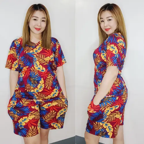 High Quality Terno V-neck for adults with different designs Fabric Check Clothing Comfort Women Womenswear Suits