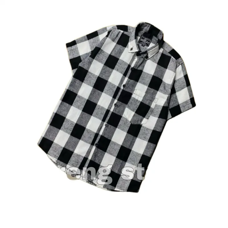R.NIANNI kemeja flanel anak/Kemeja pendek anak motif/Atasan anak laki-laki/Kemeja model terbaru anak-anak usia 2-11 Tahun 3