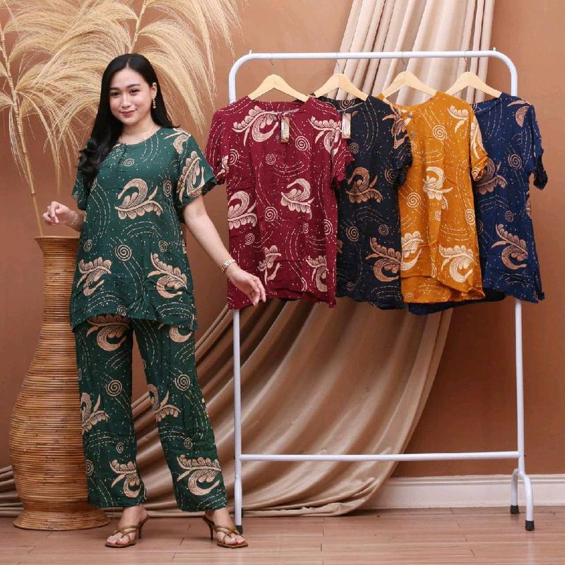 Setelan Daster Celana Panjang / Setelan Motif / Setelan Daster Wanita / Baju Tye Tye Setelan Baju Tidur / Baju Piyama  Terbaru Dari Arsyil Collection 5
