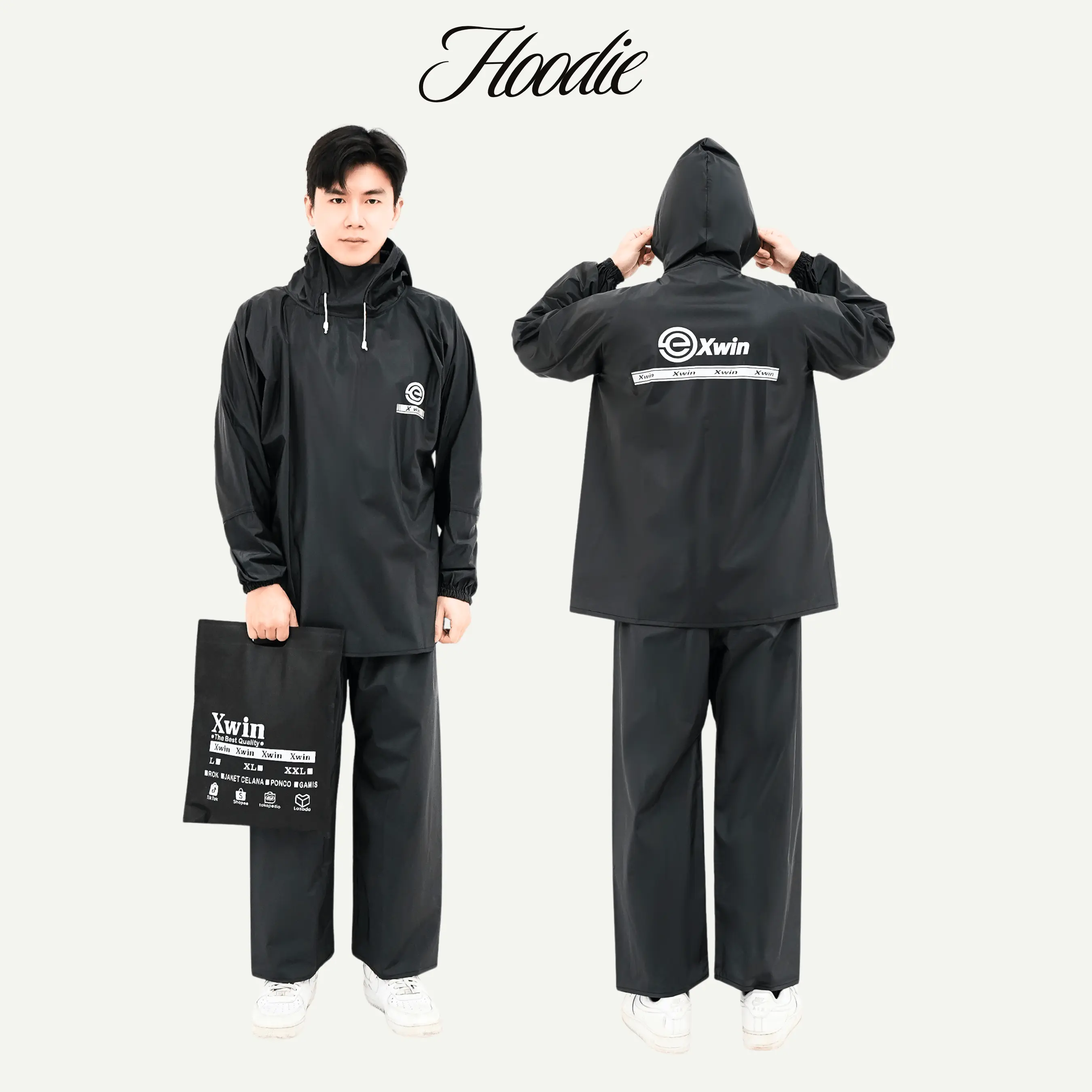 Hitam Hoodie