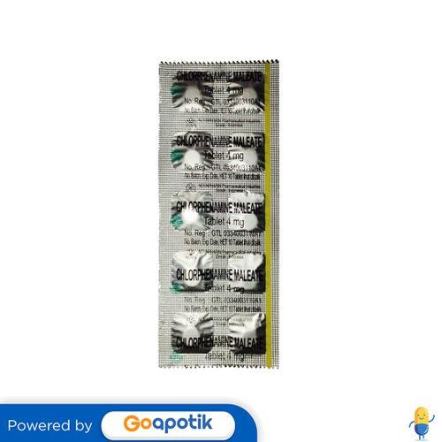 CHLORPHENAMINE MALEATE NOVAPHARIN 4 MG STRIP 10 TABLET