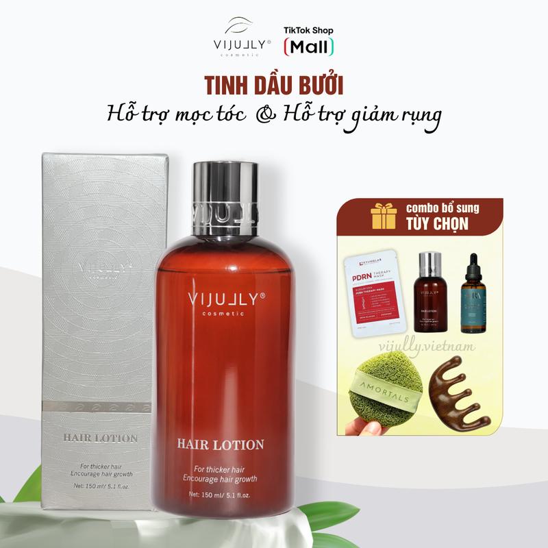  Tinh Dầu Bưởi Vijully Hỗ Trợ Mọc Tóc Giảm Rụng & Nuôi Dưỡng Nang Tóc 150ml Dành Cho Nữ Women 