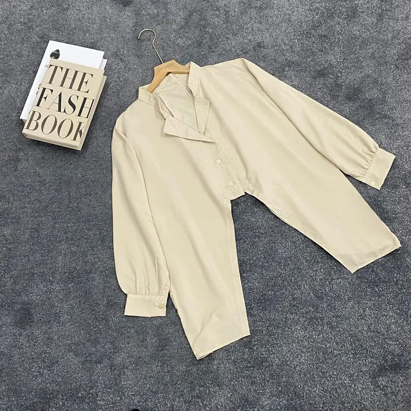 Lily Kemeja Crop Oversize Katun Polimicro 0