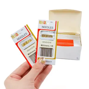 [4 set] jarum jahit tangan lubang besar ukuran besar dan kecil 1 paket