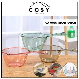 COSY Gayung Transparan Estetik Gayung Mandi Anti Pecah Siwur Gayung Air Bening Aesthetic / Gayung Wadah Mutltifungsi Serbaguna Alat Merah