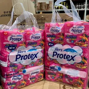 PAKET 1 TAS (6PACK) HERS PROTEX PINK NON WING 8PADS PEMBALUT TANPA SAYAP 23CM