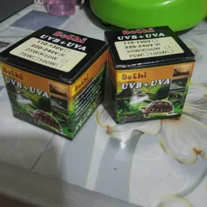 Lampu Penghangat Reptil Halogen UVA UVB Pemanas Kandang Hewan Reptile Kura Sulcata Brazil