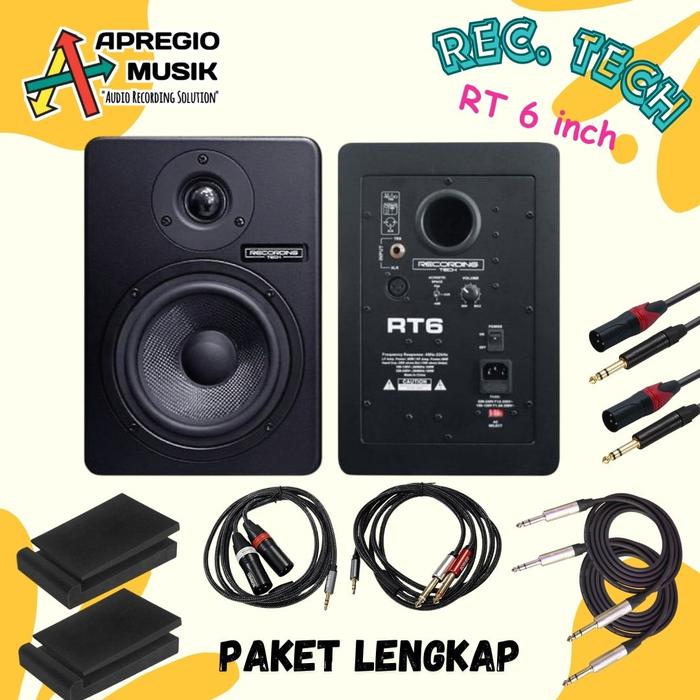 Jual Recording Tech RT6 RT 6 Speaker Monitor Recording Flat 6 inch ...