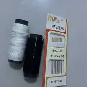 1 PAKET JARUM JAHIT REGAL + 2 BENANG HITAM, PUTIH Butterfly