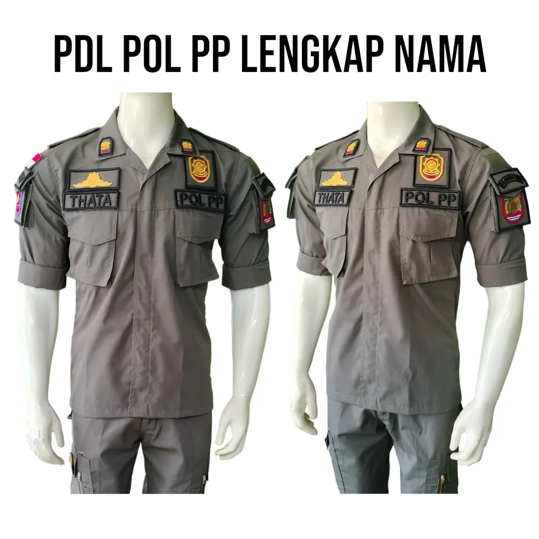 pdl pol PP lengkap nama dan logo daerah Baju Safety Seragam Kerja Panjang Celana Pria