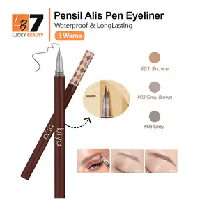 BIYA Eyebrow Fine Tip Pen Microblanding 4D dengan Ujung Tipis 0.01MM Untuk Menggambar Alis dan Bulu Mata Eye Pencil Waterproof Anti Luntur - 3 Warna