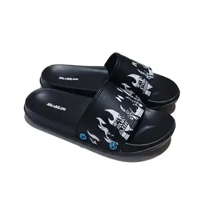 Sandal Selop Titanium Pria Wanita Terbaru Motif Api Sendal Titanium Karet/Slip On/Slide Original Distro Casual