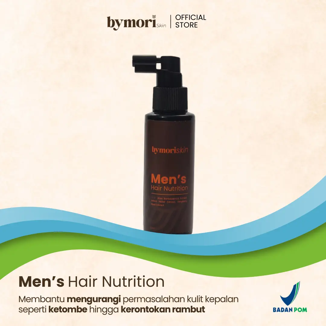 Bymoriskin Hair Nutrition For Men Vitamin Perawatan Rambut Rontok Dan Berketombe Pria Dewasa